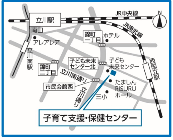 子育て支援・保健センター地図