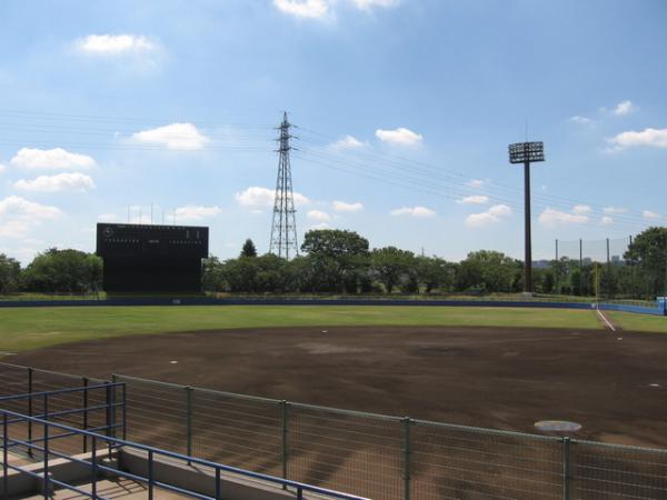 写真：三塁側スタンドから見たコトブキヤスタジアム