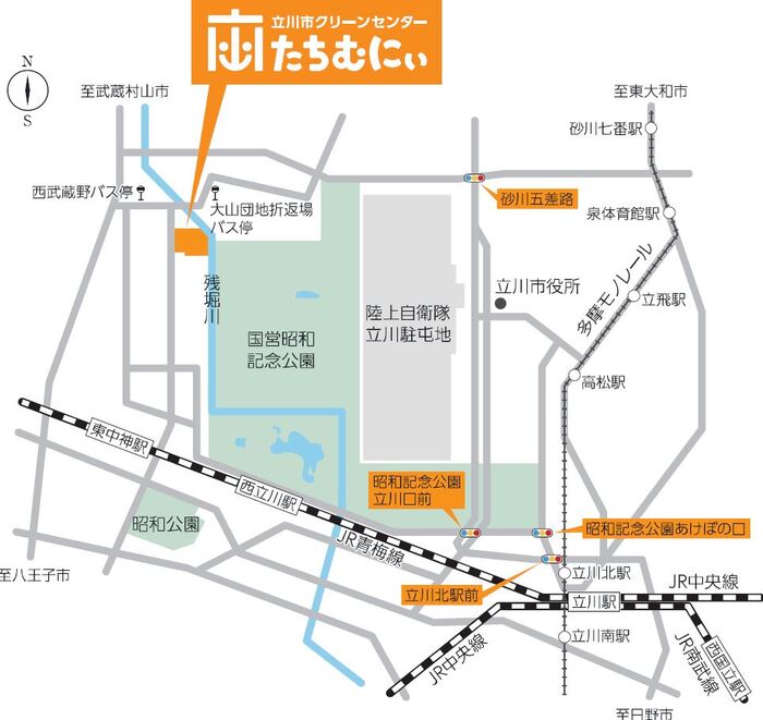 クリーンセンターたちむにぃ簡易地図