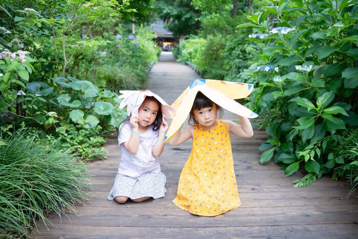 お花帽子写真