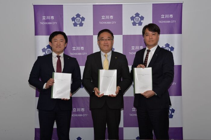 NTT東日本との防災協定締結式の様子