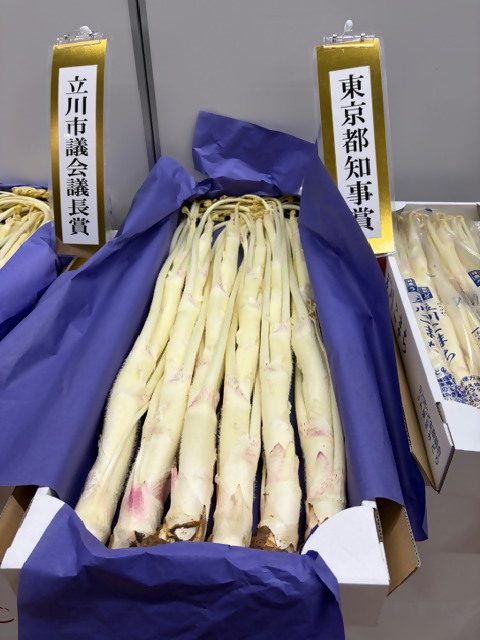 写真：令和7年度うど品評会の都知事賞