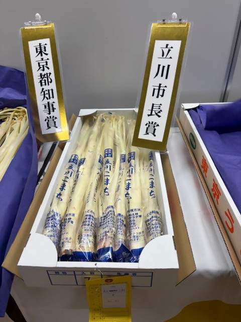 写真：令和7年度うど品評会の立川市長賞
