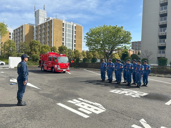分団長の訓練様子