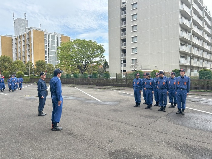 副分団長の訓練の様子