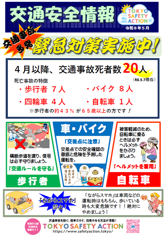 交通安全情報チラシの画像