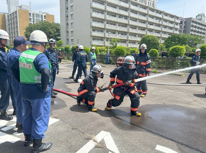 写真：放水訓練2